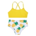 thumbnail image 6 of Lanbubble Girls 3 Piece Cover Up Swimsuit Set Hawaiian Bikini Bathing Suit with Pompom Tassel 7-12Y, 6 of 11