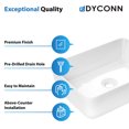 thumbnail image 2 of Dyconn Faucet Above Counter 19.3 x 14.76 Rectangle Bathroom Ceramic Vessel Vanity Sink, 2 of 7