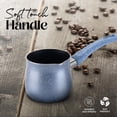 thumbnail image 3 of Alpine Cuisine Coffee Warmer 28oz Nonstick Coating, Marble Blue with Bakelite Handle, Turkish Coffee Maker Butter Warmer Aluminum Greek Coffee Heating Melting Milk Pot for Home & Café, 3 of 6