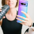 thumbnail image 6 of for Google Pixel 7 Pro Case with [Ring Kickstand Holder] Clear Gradient Soft TPU [Reinforced Corners] Shockproof Protective Phone Case Cover for Google Pixel 7 Pro-Purple Blue, 6 of 12