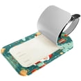 thumbnail image 2 of Square 2Pack PU Leather Merry Chrismas Cruise Luggage Tag with Privacy Cover and Name ID Tag for Travel Handbags Backpacks Luggage Tags, 2 of 6
