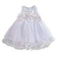 thumbnail image 1 of Tenues d'Été pour Bébé Robe Princesse en Tulle Sans Manches à Col Rond avec Fleurs 3D, 1 of 1