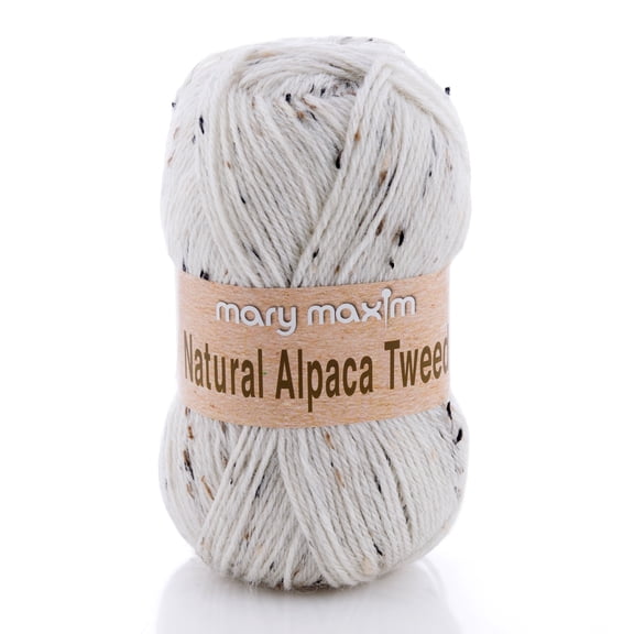 Mary Maxim Alpaca Yarn Medium Worsted Weight Grey Tweed Yarn 262 Yards