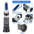 thumbnail image 6 of 3-in-1 Grape Wine Refractometer 0-25% Alcohol 0-40% Brix 0-25°Baume' Tester Concentration Meter with ATC for Brewing Winemaking - CARTON BOX, 6 of 7