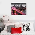 thumbnail image 4 of Creowell Pink Wall-Art Bedroom - Abstract Art Wall Decor - Black And White Canvas Wall Art For Living Room City Pictures Poster Ready To Hang Size 20x16 in/16x12 in, 4 of 4