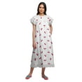 thumbnail image 1 of Moomaya Chemise de Nuit d'Allaitement à Col Rond Imprimé pour Femmes en Coton, 1 of 6