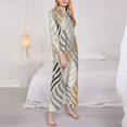 thumbnail image 3 of Fotbe Geometric Pattern Long Sleeve Pajama Set for Women,Sleepwear Set,2-piece Loungewear Set,Soft PJs Comfy Nightwear with Pockets-XX-Large, 3 of 7