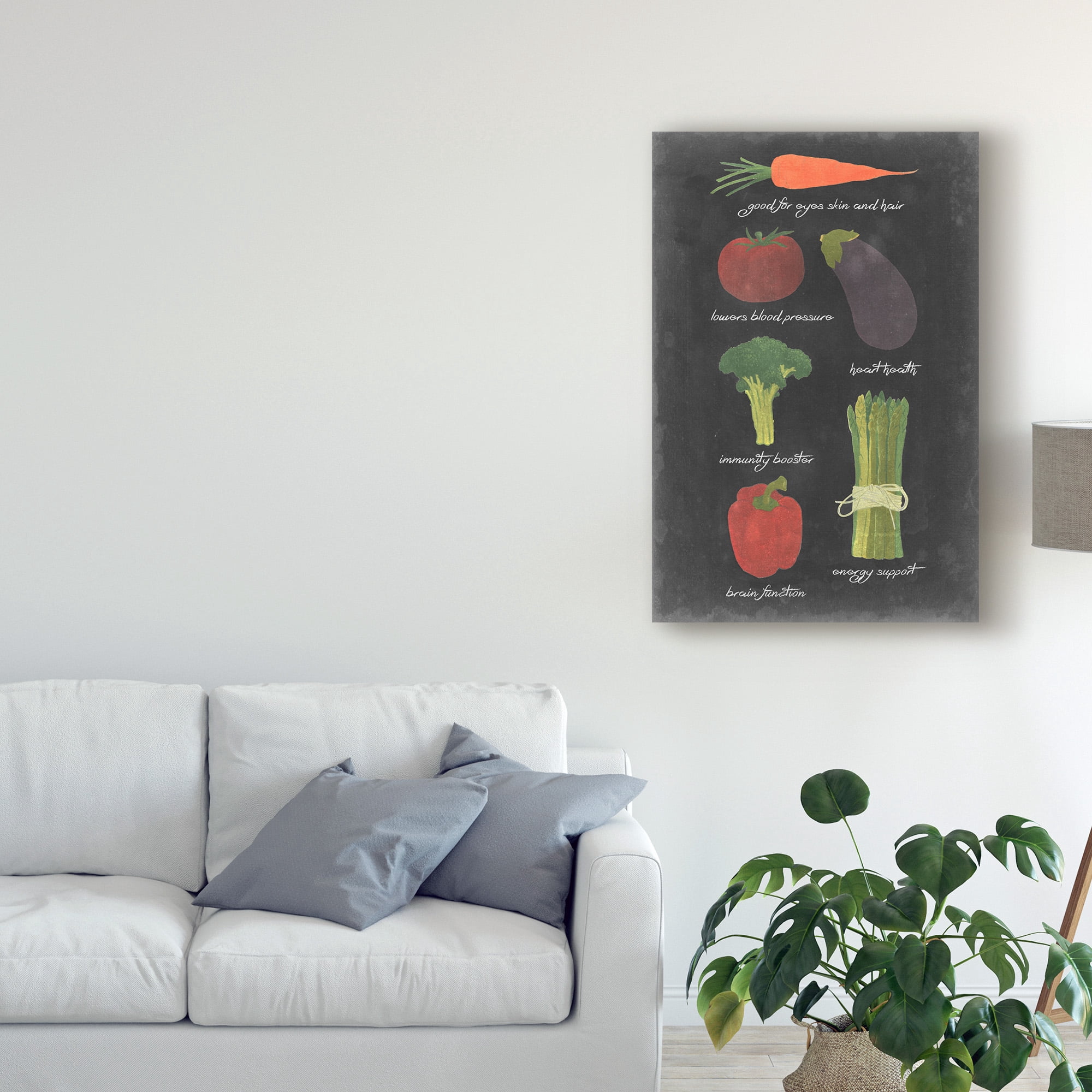 Trademark Fine Art 'Blackboard Veggies I' Canvas Art by Vision Studio