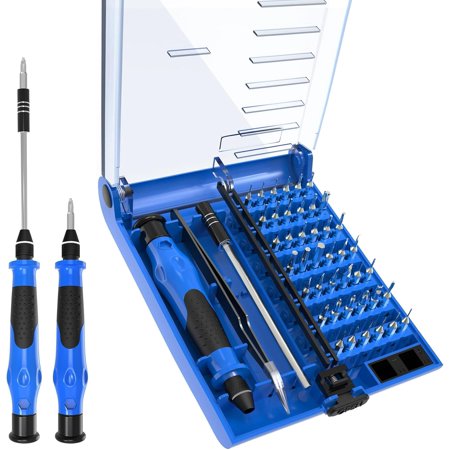 Mini Screwdriver Set with 42 Bits, 45 in 1 Small Precision Magnetic Tiny Screwdriver Bit Kit with Tweezers & Extension Shaft for Laptop, PC, Phone, Computer, Game Console