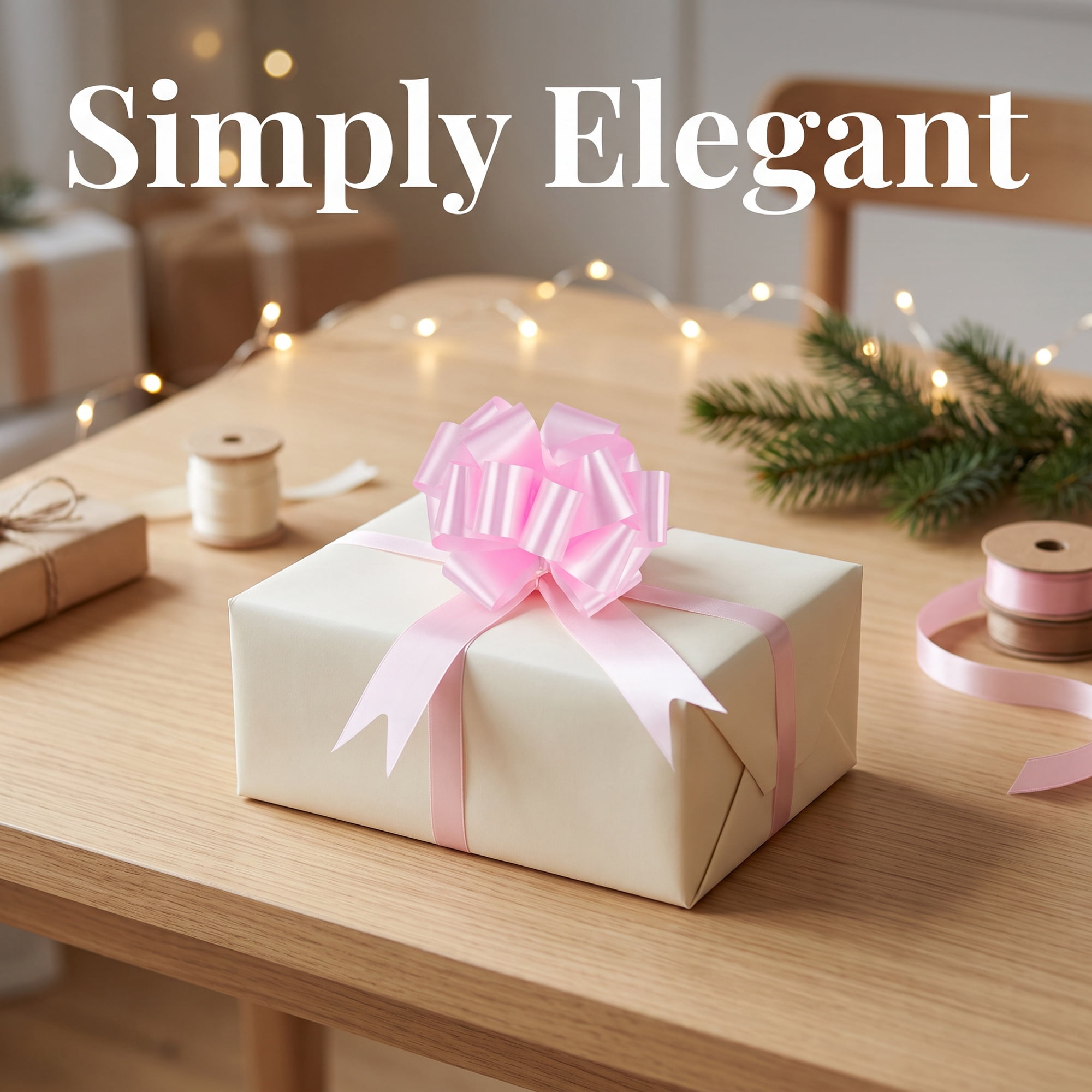 Unique Bargains Crush-Resistant Metallic Bows for Gift Wrapping and Decoration Pink