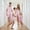 Pink Mom, variant on Nibbcoa Family Matching Pajamas Summer Solid Colors Short Sleeves Shirt and Elastic Loungewear