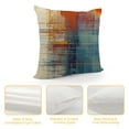 thumbnail image 4 of COMIO  Blue and Orange Decorative Throw Pillow Covers Teal Vintage Abstract Messy Rust Painting Pillow Cases Turquoise Pillow Shams for Sofa Couch Bed Living Room Outdoor Home Décor, 4 of 5