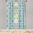 thumbnail image 4 of Ambesonne Mandala Window Curtains, Oriental Yoga Hip, Each 28" W x 84" L, Brown Teal, 4 of 4