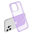 thumbnail image 6 of Glitter Clear Case for iPhone 15 Pro Max, Shining Sparkle TPU Military Grade Shockproof Cover Full Coverage Non-Yellowing Anti-Scratch Translucent Slim Lightweight Case, Purple, 6 of 7