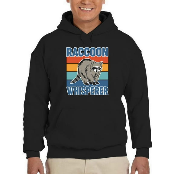 Raccoon Whisperer Hoodie Men -Smartprints Designs, Male 5X-Large