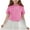 Pink, variant on Ribbed T Shirts for Girls Short Sleeve Knit Casual Tshirts Solid Color Summer Kids Girls Tee Tops