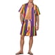 thumbnail image 2 of Conjunto de Camisa Rayada INSPIRE CHIC para Hombre de Mangas Cortas, Camisa y Pantalones Cortos de Playa Hawaiana XL Arcoíris Rosa, 2 of 4