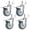 4-3 inch With Brake, variant on Stem Caster Wheels 3 Inch Locking Casters Set Of 4 7/16-inch Diameter Swivel Castor Heavy Duty Tpr Rubber Replacement Castors For Cart Stool Mop Bucket Grill Shop Vac