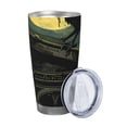 thumbnail image 2 of KLL MoonNight Sky Crow Print 40oz Stainless Steel Insulated Car Cup with Spillproof Lid - Keep Your Drink Hot or Cold on the Go-Straw Three-piece Set, 2 of 8