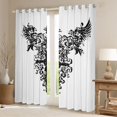 thumbnail image 2 of Feelyou Cross Angel Wings Curtains Pack of 2 (42x84 Each) for Boys, Goth Bohemian Graffiti Curtains Blackout, Retro Western Fashion Bedroom Curtains, Living Room Curtains Decor, 2 of 6