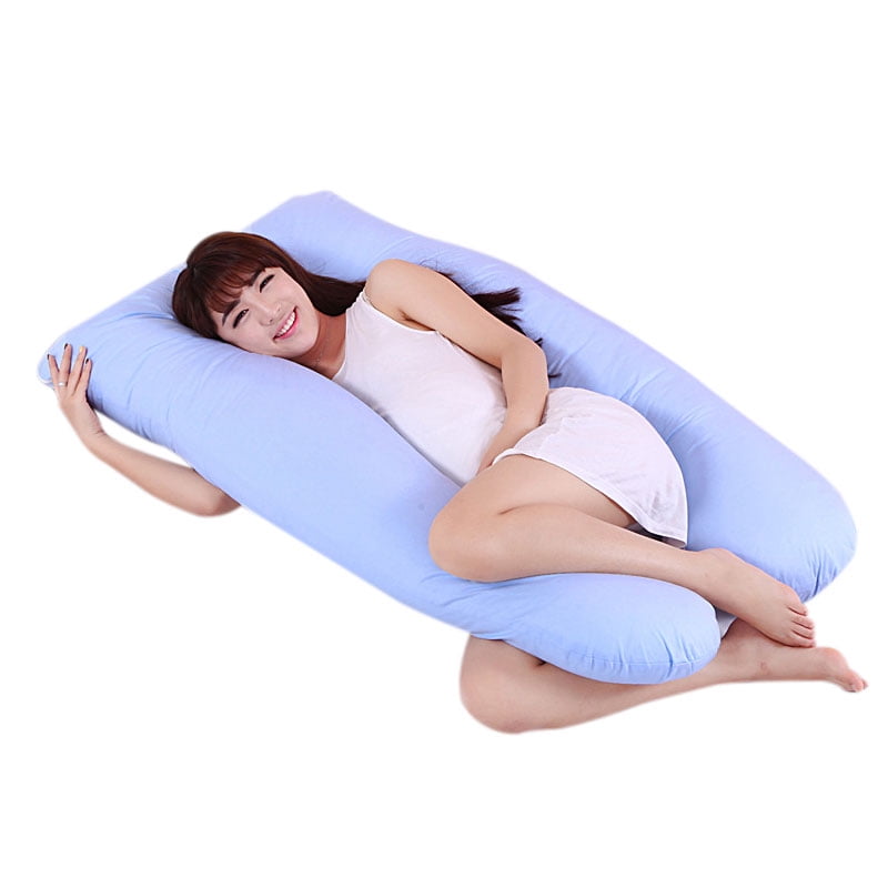 Maternity Pregnancy Body Sleeping U Pillow OR U Pillowcase Covers With Zip 