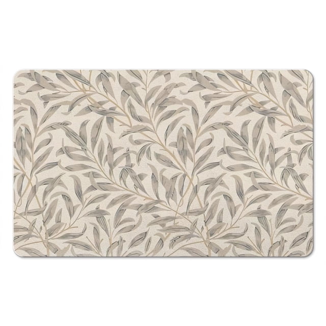 Beige Leaves Bathroom Mat Non Slip Quick Dry Super Absorbent Thin Bathroom Rugs,Modern,Bathroom Rugs Bathroom Floor Matsabsorbentfor Bathroom Living Room Entryway Kitchen Playroom,20x32 Inch
