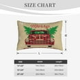 thumbnail image 6 of Balery Christmas Vintage Red Truck Pillow Covers,Bed Pilowcases,Reversible Plush Throw Pillow Covers End Pillow Encasement,Pillow Case - 14"X20", 6 of 9