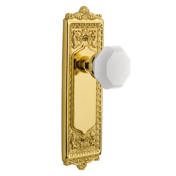 Nostalgic Warehouse Eadwaw_Psg_234_Nk Egg & Dart Solid Brass Rose Passage Door Knob Set -