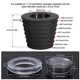 thumbnail image 2 of 2x cuña de cono de paraguas de goma para soporte de base, tapón de orificio, mesa, paraguas de Patio, 1,5 pulgadas/38mm, superma, negro, 2 of 5