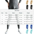 thumbnail image 2 of Men's Solid Color Thermal Double Sided Brushed Fleece Base Layer Slim Warm Leggings Compression Pants, 2 of 5