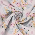 thumbnail image 5 of Womens Tops Summer Casual Blouses Floral Print Short Sleeve Half Button V Neck Shirts Beige,M, 5 of 5