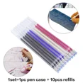 thumbnail image 3 of STONEGO Fabric Markers Set - 1 Pen Body with 10 Refills, Multicolor, Heat Erasable, for Sewing & Quilting, 3 of 6