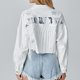 thumbnail image 4 of Chaquetas vaqueras con lentejuelas y letras bolsillos chaqueta vaquera para mujer chaqueta informal atuendo diario, 4 of 7