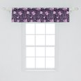 thumbnail image 2 of Ambesonne Floral Window Valance, Flower Patterned Design, 54" X 12", Lilac Dark Purple White, 2 of 3