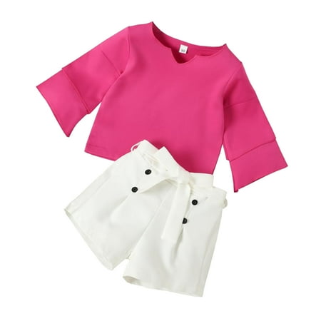 

KI-8jcuD Baby Girl Tank Dress Toddler Kids Girls Clothes Casual Beachsoild Long Sleeve Top Bowknot Short 2Pcs Outfits Set Girls Christmas Clothes Girls Outfits Size 7 Baby Stuff For Girls Sweat Suit