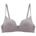 thumbnail image 2 of YWDJ Lounge Bras for Women Comfort Closure in Back Comfy Bras No Wire Lounge Bras Adjustable Straps Half Cup Push up Wrap Comfortable Bras Padded Comfy Bras Solid Bras Coffee M, 2 of 4