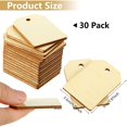 thumbnail image 2 of 30 Pieces Sublimation Unfinished Wood Hanging Tags with Hole and Rope Double-Sided Heat Transfer Blank Wooden Labels for Christmas Party Bags Wine Bottles Wedding Ars Home Decoration Painting, 2 of 7