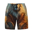 thumbnail image 4 of Lsque Mens Swim Trunks Prairie Meditating Lion Pattern - Bathing Suit Compression Liner - Beach Swim Shorts Swimwear - (S-3XL) - Stretch Quick Dry -, 4 of 9