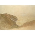 thumbnail image 2 of Samuel Palmer 24x18 Black Ornate Framed Double Matted Museum Art Print Titled: View of Clovelly, Devon (ca. 1848-49), 2 of 5