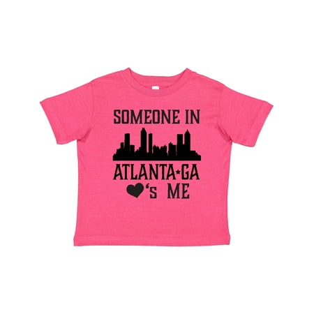 

Inktastic Atlanta Georgia Someone Loves Me Skyline Gift Toddler Boy or Toddler Girl T-Shirt