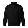 thumbnail image 4 of hoksml Men s Quarter Zip Sweatshirt Solid Long Sleeve Stand Collar Kangaroo Pocket for Fall Daily Work Outdoor Comfort, 4 of 7