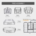thumbnail image 5 of VIVOHOME Heavy Duty Foldable Metal Indoor Outdoor Exercise Pet Fence Barrier Playpen Kennel for Dogs Cats, 5 of 6