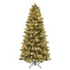 Puleo International 7.5' Pre-Lit Artificial Slim Oklahoma Pine Tree