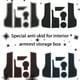 thumbnail image 5 of Scienceny Alfombrilla para taza con ranura para puerta de coche, 5 piezas, almohadilla de ranura para automóvil de camión de silicona, Automoción decorativa y accesorios Negro, 5 of 6