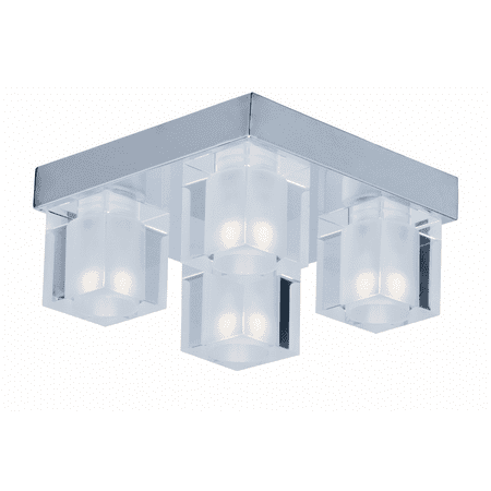 

Flush Mounts 4 Light With Polished Chrome Finish Glass Steel Material G9 Bulb 8 inch 8.8 Watts