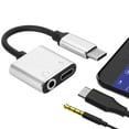 thumbnail image 5 of 2 in 1 Earphone Type-C Audio Adapter Aluminium Alloy Charging Cable ConverterSilver, 5 of 8