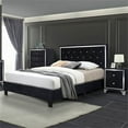 thumbnail image 6 of Maklaine Velvet Upholstered Full Platform Bed in Black Finish, 6 of 8
