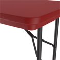 thumbnail image 3 of Correll Commercial Duty RED Plastic Top Folding Table One-Piece Blow-Molded Plastic Top is Waterproof, Scratch, Stain, & Impact Resistant, Colors go all the way through, 3 of 3