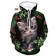 thumbnail image 3 of Sudadera con capucha de Papá Noel y gato con estampado 3D para hombre, sudadera con estampado de árbol de Navidad y muñeco de nieve, unisex, holgada, de manga larga, 3 of 5