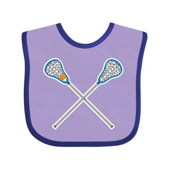 Inktastic Lacrosse Sticks Future Player Boys or Girls Baby Bib